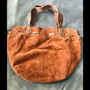 Lucky Brand tote brown suede
